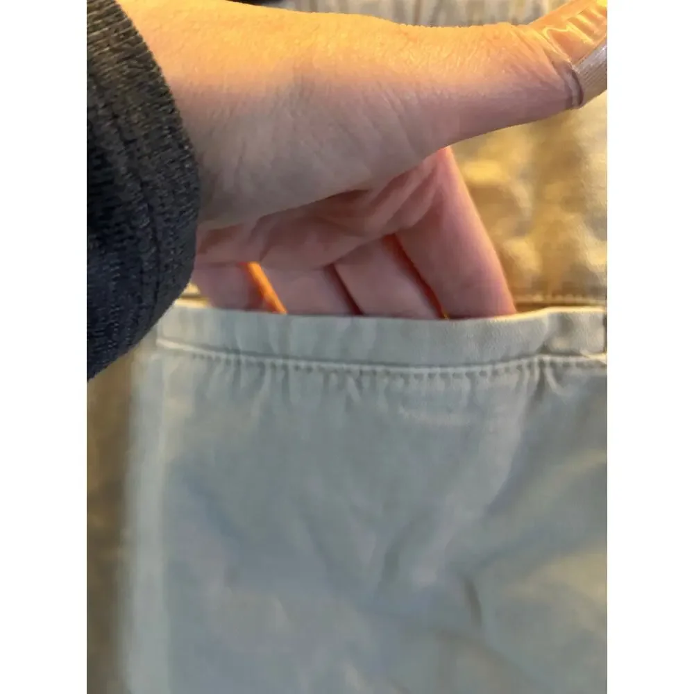 Joie cotton tan linen blend shorts Large stretchy waist